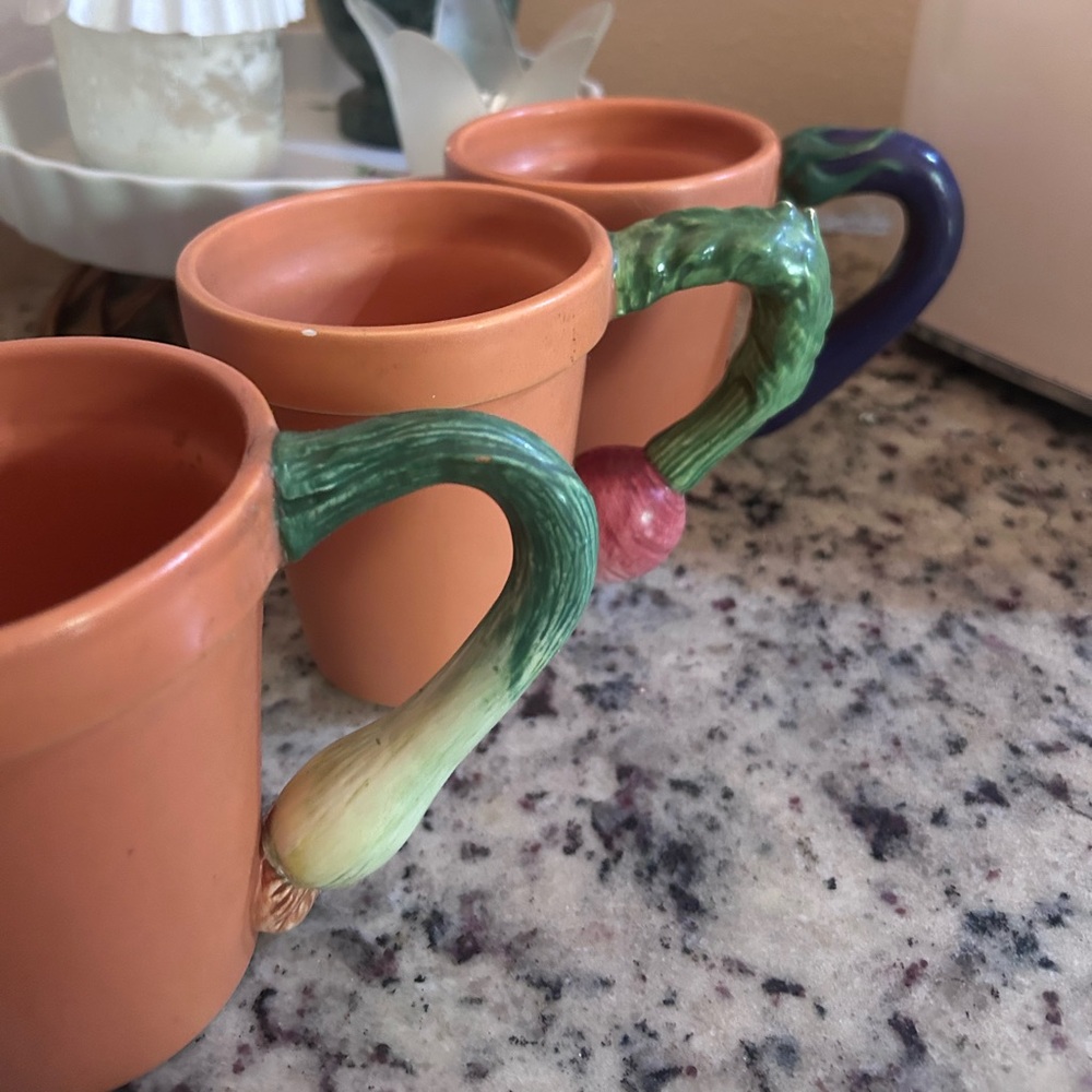 Set of 3 Department 56 Veggie Mugs
